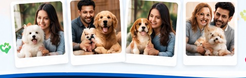 Happy customers with their pets